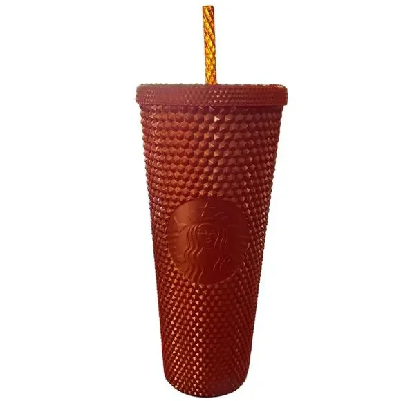 Starbucks Limited Edition Studded Tumbler Orange Pearl Halloween 2022 Venti 24oz - Picture 1 of 5